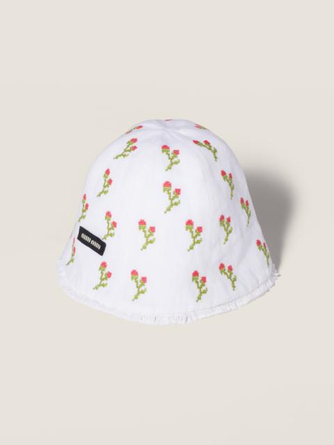 Miu Miu Embroidered beanie cap