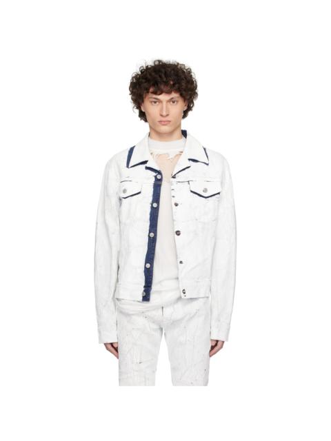 MM6 Maison Margiela White Sports Denim Jacket
