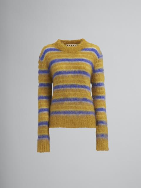 Marni STRIPED BRUSHED MOHAIR SWEATER
