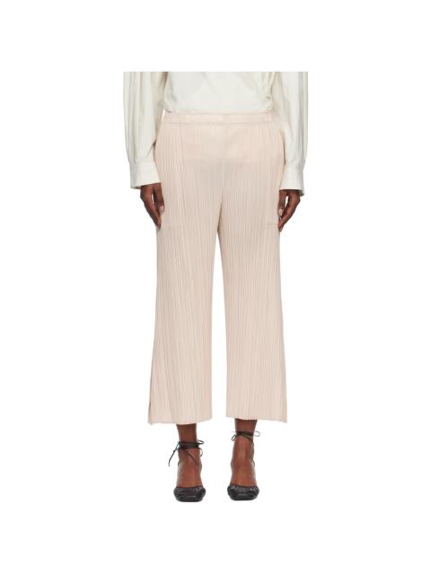 Pleats Please Issey Miyake Beige Monthly Color July Trousers