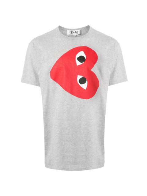 sideways heart print T-shirt
