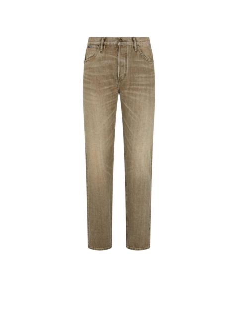TOM FORD KHAKI STANDARD FIT DENIM
