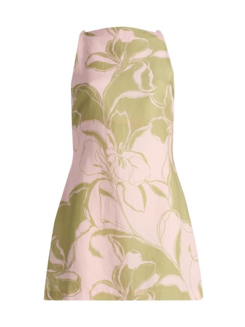 MISA Women's Ellu Floral A-Line Minidress - Olive Flora