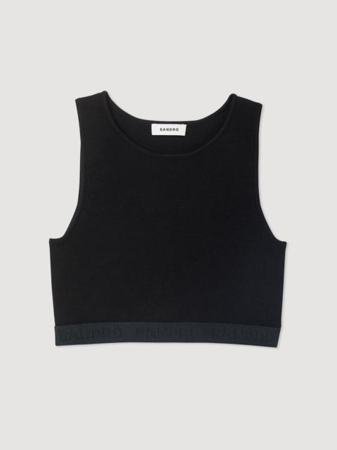 Sandro Knitted crop top