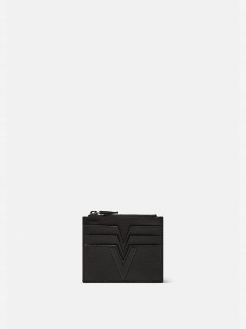 VERSACE V Leather Card Holder