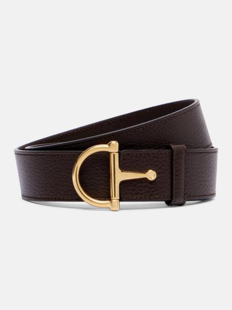 GUCCI Horsebit leather belt