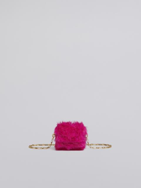 Marni TRUNK BAG IN TEDDY AND CALF LEATHER