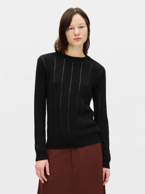 Ann Demeulemeester Nese Brushed Rib Open Back Sweater