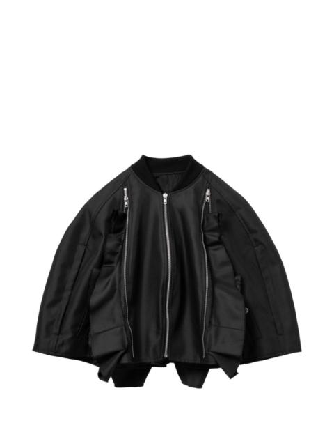 Comme des Garçons Homme Plus Zipper details bomber cape