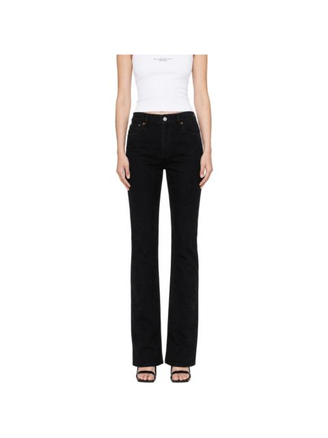 Balmain Black High Waisted Slim Fit Denim Jeans