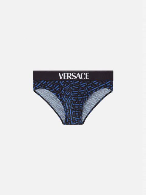 VERSACE La Greca Print Briefs