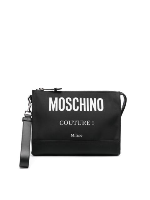 Moschino Moschino Couture-print clutch bag