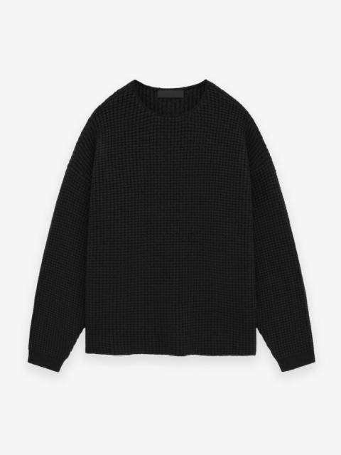 Heavy Waffle Crewneck Sweater