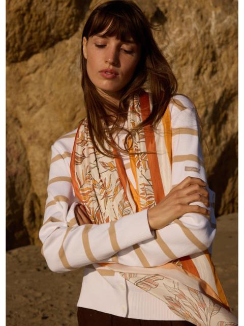 SAINT JAMES Interwoven Earth Floral Silk Long Scarf