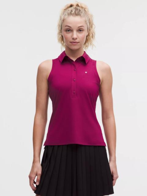 lululemon Quick-Dry Sleeveless Polo Shirt Straight Hem *Logo