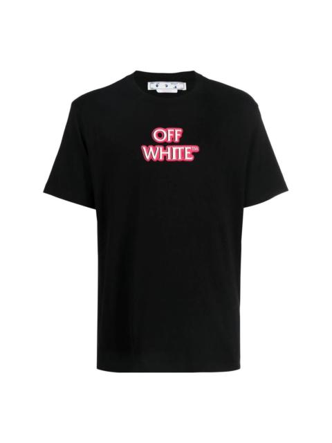 Off-White Men's Off-White SS22 Alphabet Logo Printing Round Neck Short Sleeve Loose Fit Black T-Shirt OMAA027F