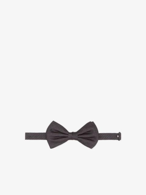 FENDI Gray silk bow-tie