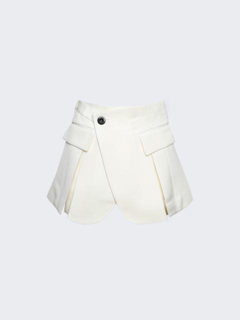 sacai Silk Wool Shorts Off White