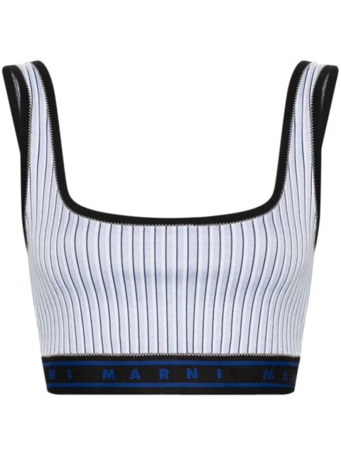 Marni striped cropped tank top