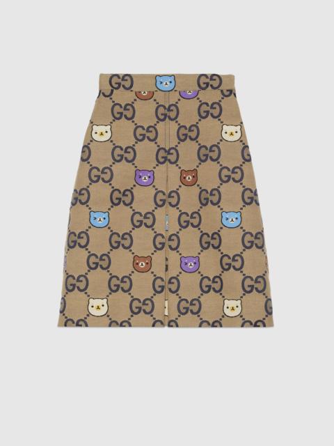 GUCCI Animal jumbo GG canvas skirt