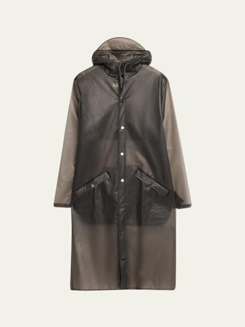 RAINS Long Hooded Rain Jacket