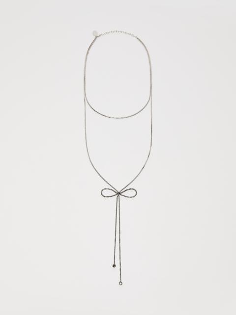 WEEKEND Max Mara WERTHER Set of 2 rhinestone necklaces
