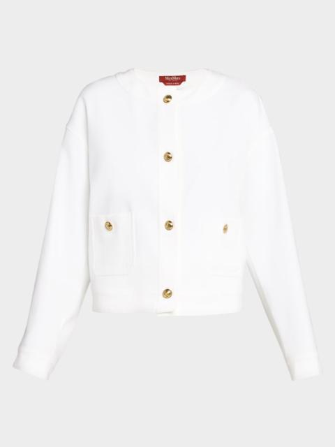 Max Mara Studio Kiwi Button-Down Cotton Jacket