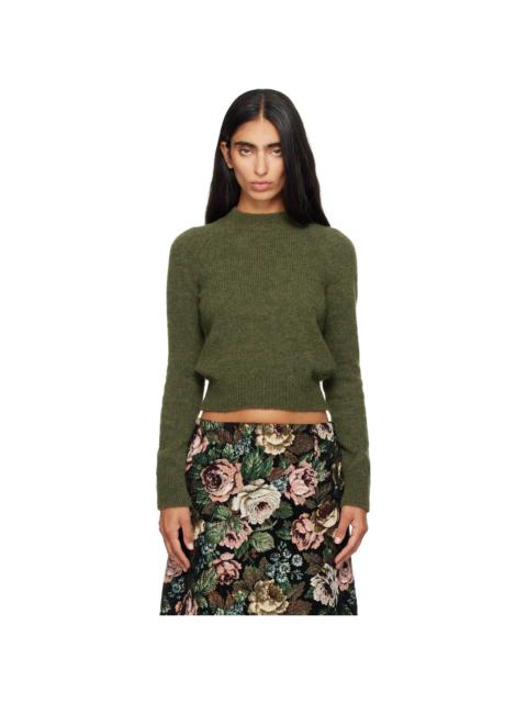 Dries Van Noten Khaki Alpaca Sweater