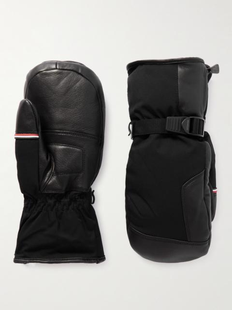 Moncler Grenoble Logo-Appliquéd Leather-Trimmed Ski Mittens