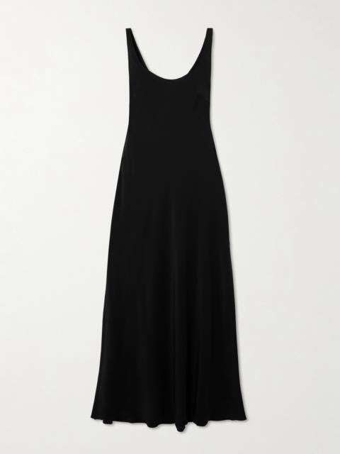 MATTEAU Silk Crepe De Chine Midi Dress
