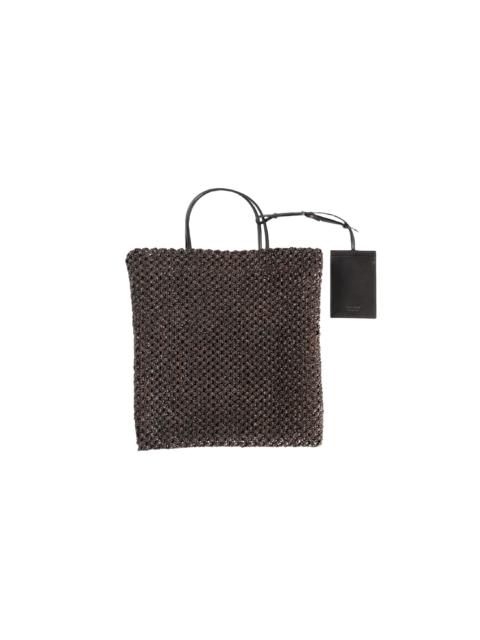 The Row Mini Tote Raffia Bag "Dark Brown" W2075 WL6 DBAS
