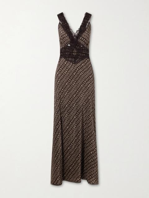 SIR. Astrid Satin And Lace Cut-out Dress