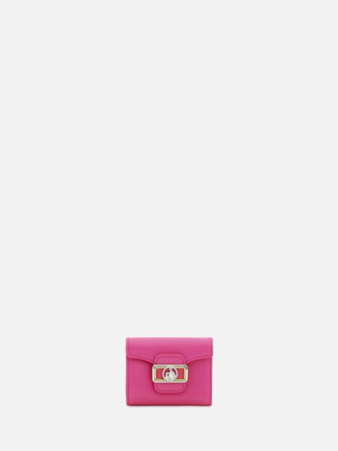 Lanvin SMALL SHINY LEATHER CONTINENTAL PENCIL WALLET