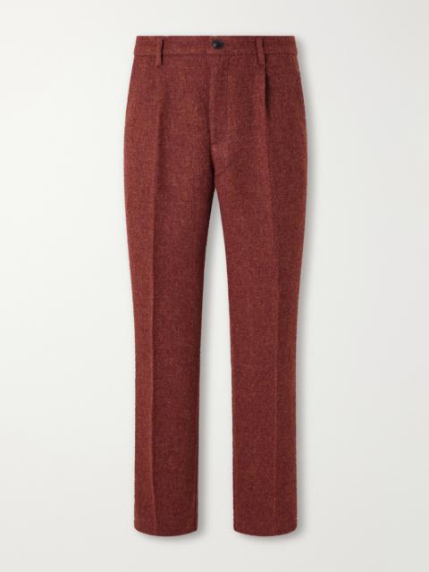 Portuguese Flannel Terroir Straight-Leg Pleated Wool-Twill Trousers