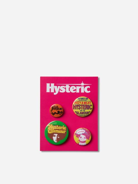 Hysteric Glamour Can Badge Set Multicolor