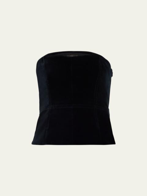 TOM FORD Peplum Velvet Corset Top