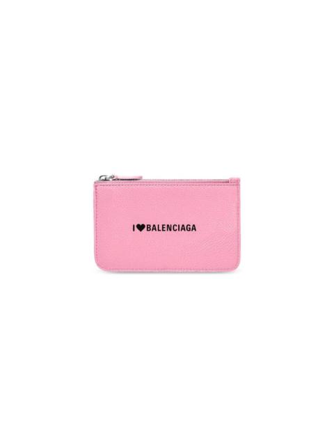 BALENCIAGA Women's Cash Large Long Coin And Card Holder in Pink