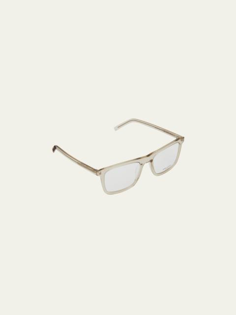 SAINT LAURENT Men's SL 547 Slim Rectangle Optical Glasses