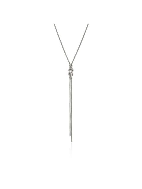 JOHN HARDY Love Knot Y Necklace, Sterling Silver, Diamonds