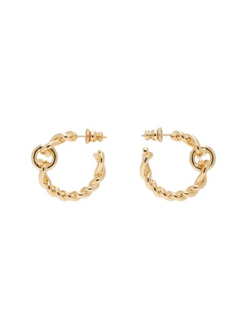 FERRAGAMO Twisted Chain Gancini Hoop Earrings