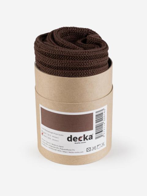 Iron Heart DEC-CAS-BRN Decka Cased Heavyweight Plain Socks - Brown