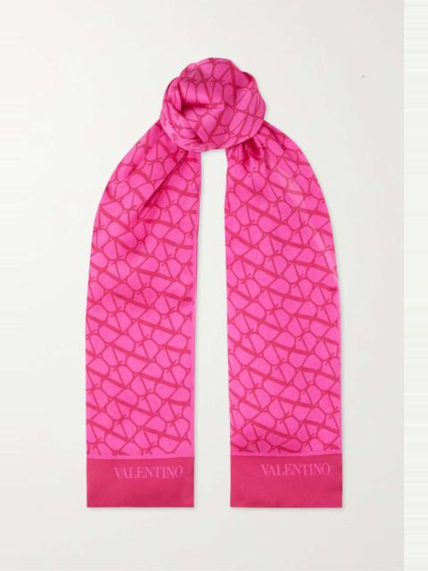 Valentino Printed silk scarf