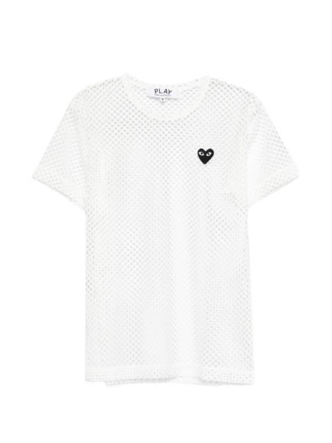 Comme des Garçons PLAY Black Heart Emblem Mesh Tee