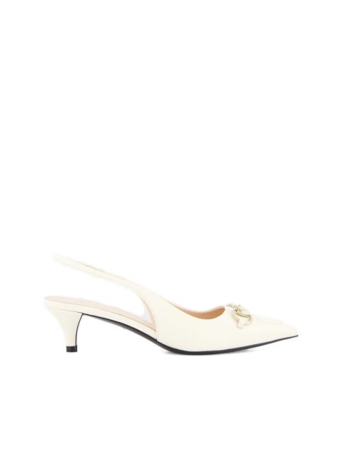 GUCCI 45mm slingback kitten-heel pumps