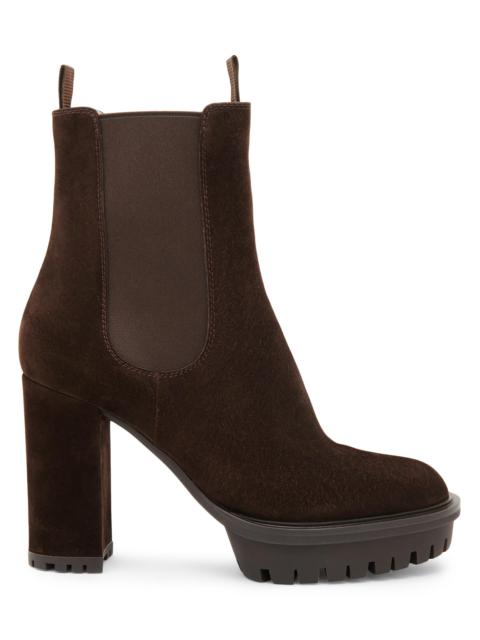 Gianvito Rossi Women's 70MM Suede Chelsea Boots - Moka