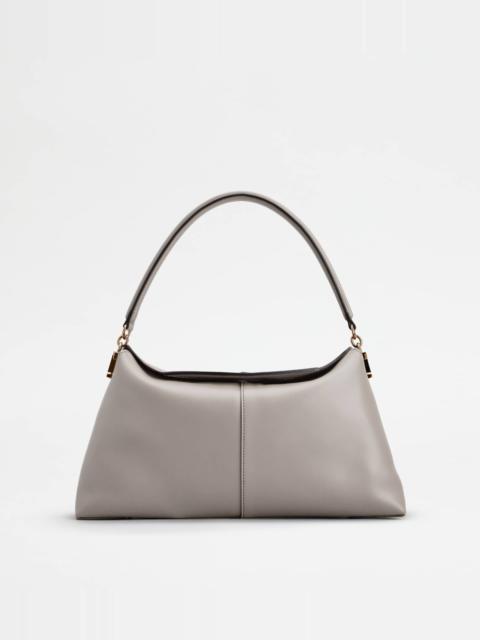 Tod's TOD'S T CASE SHOULDER BAG IN LEATHER SMALL - GREY