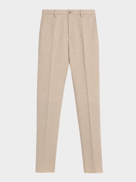 Etro Men & apos;s Creased Virgin Wool Roma-Fit Straight-Leg Trousers