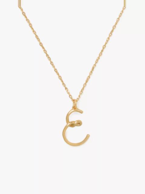 kate spade Initial Script E Pendant