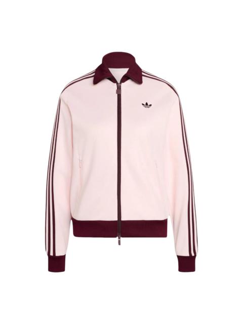 adidas (WMNS) adidas Classic Track Top Asia Sizing 'Distilled Pink Maroon' KX4264