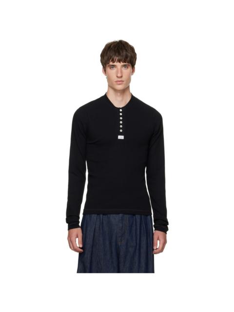 MAGLIANO Black Serafino Long Sleeve T-shirt